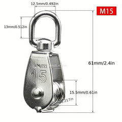 Stainless Steel Wire Rope Pulley Block M20