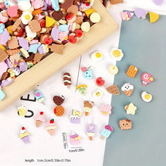 50pcs Resin Mix Cartoon Style Slime Charms DIY Jewelry Making Accessories