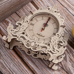 Wooden Clock 3D Puzzle Model Handcrafted Puzzle Toy Gift