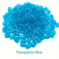 100pcs Transparent ABS Building Blocks 1x1 Cylindrical Bricks