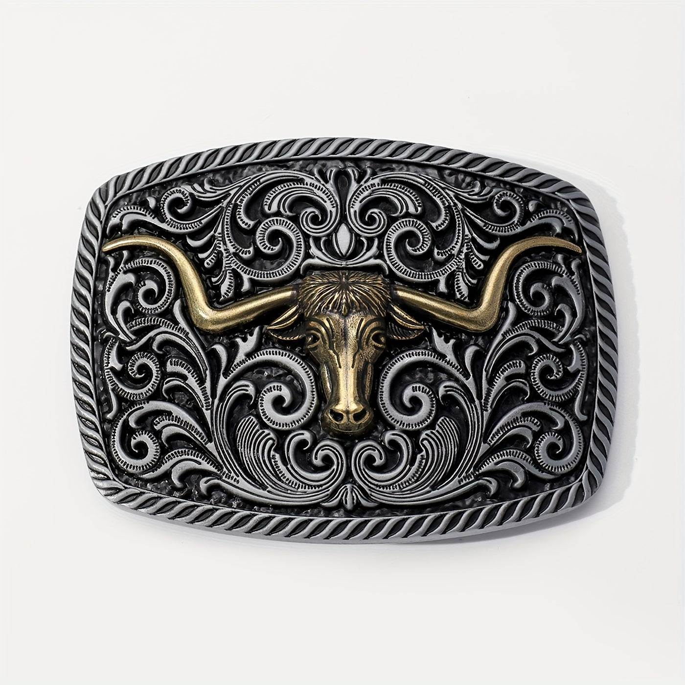 Retro Bull Head Belt Buckle Western Jeans Accessories
