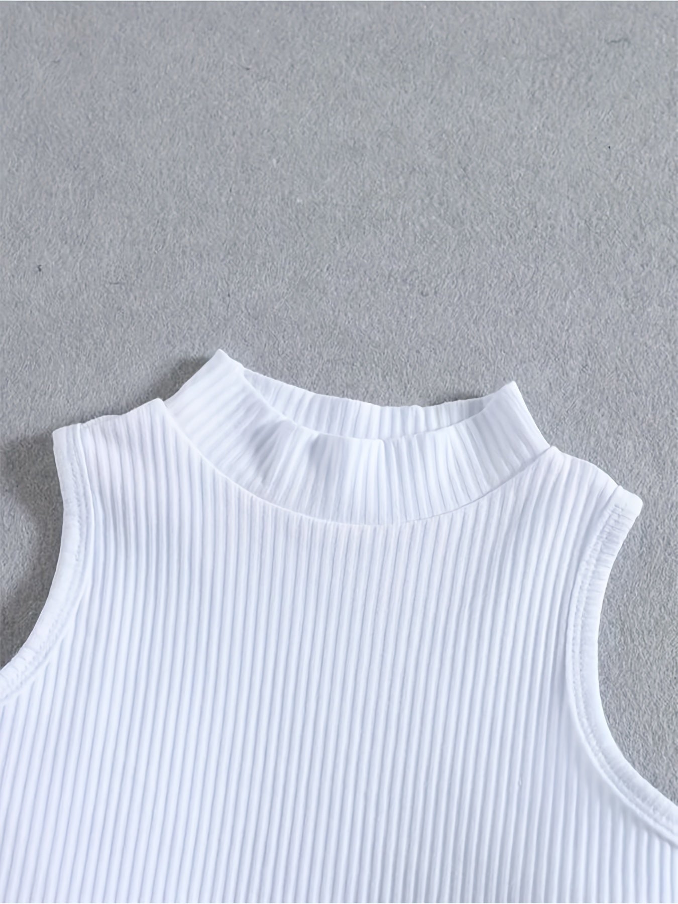 Girl's Ribbed Tank Top & Belted Pants Set for Summer
