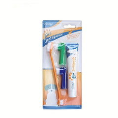 Pet Toothbrush Toothpaste Set for Cats & Dogs Dental Care