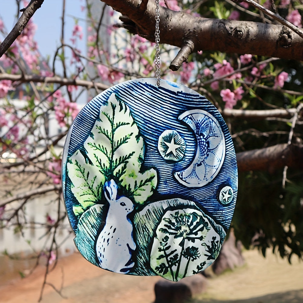 Acrylic Rabbit Moon Garden Ornament Pendant