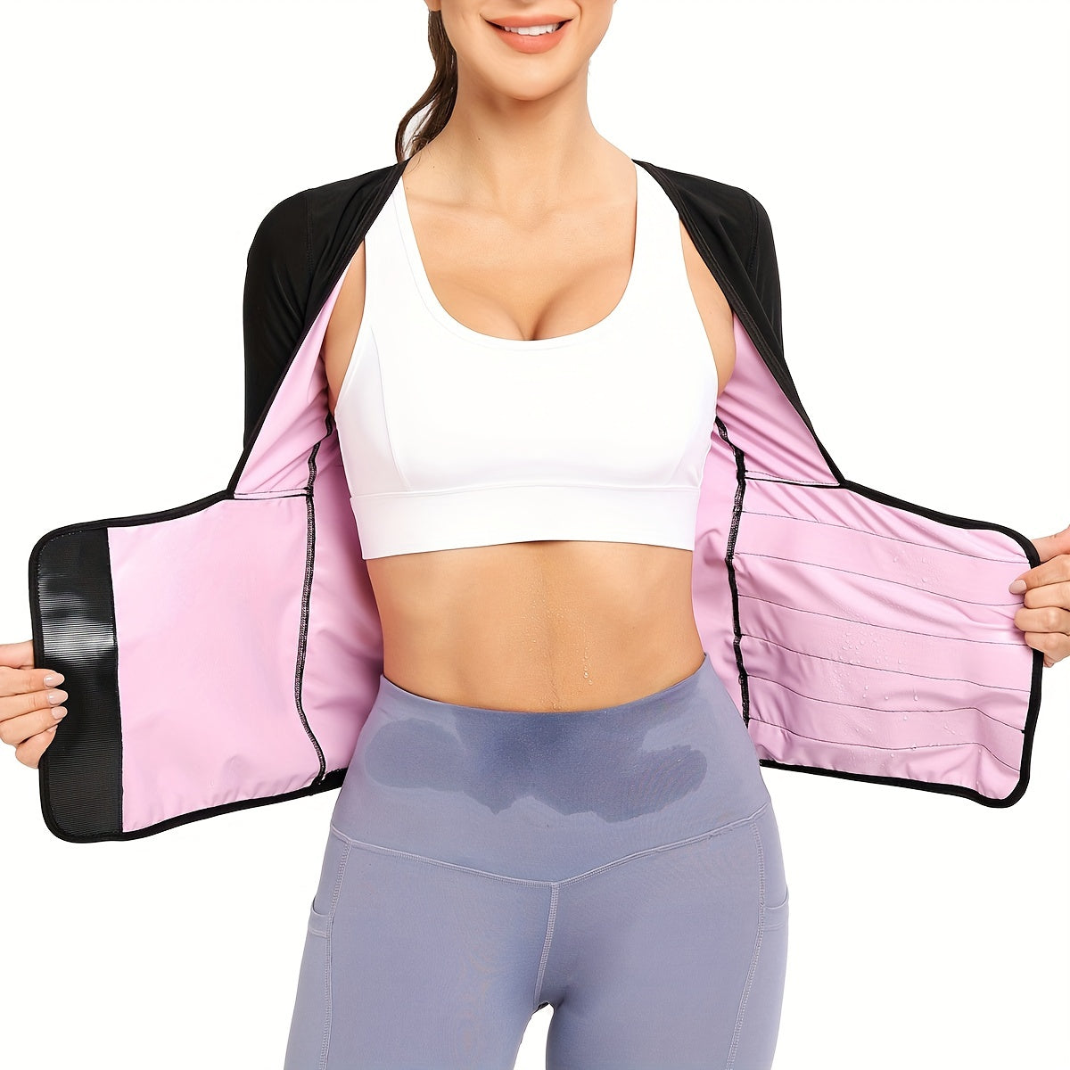 Women's Sauna Suit Waist Trainer Tummy Control Workout Swe