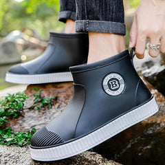Men's Waterproof Rain Boots Wear Resistant Outdoor Work Fishing Shoes