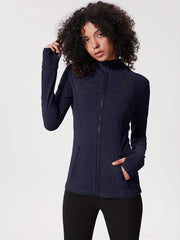 Full Zip Yoga Jacket with Thumb Holes and Pockets