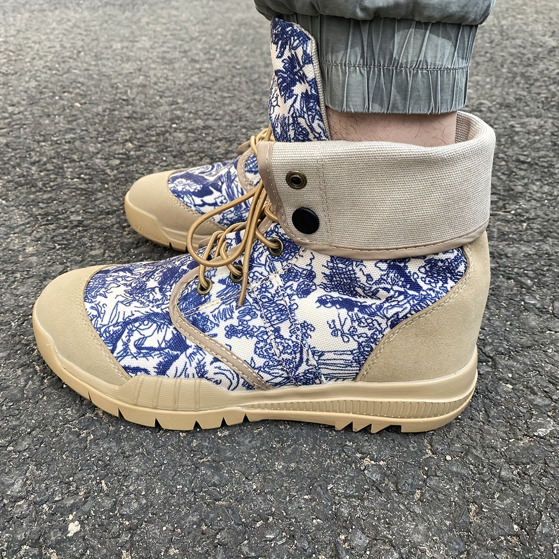 Men's Graffiti Style High Top Boots