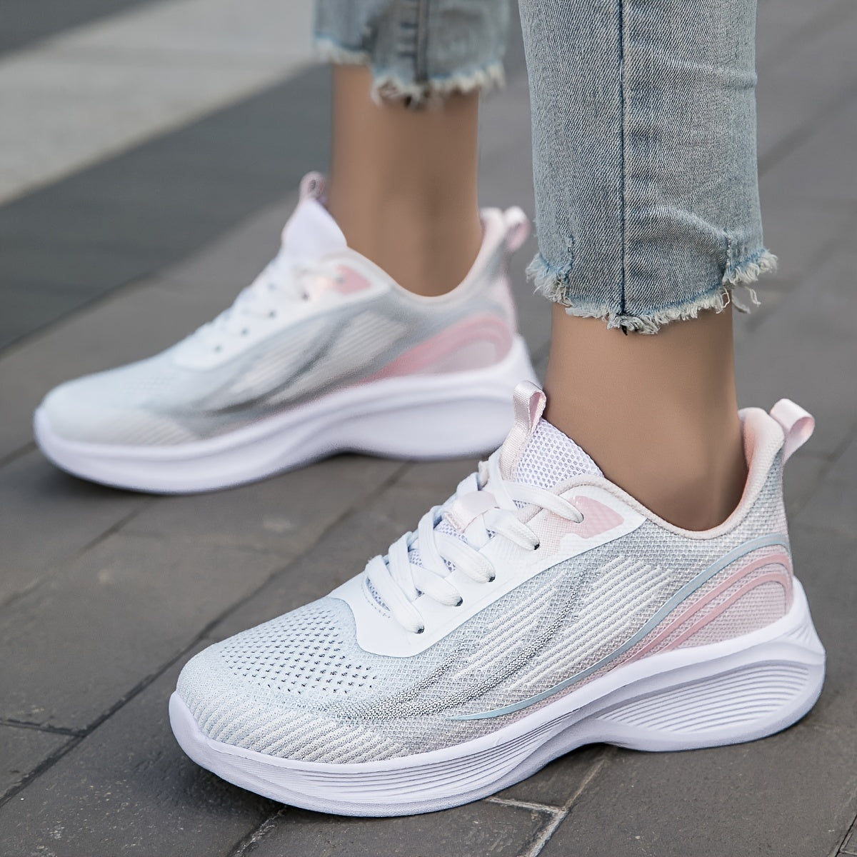 Women's Block Soft Running Shoes Non Slip Outdoor Sneakers