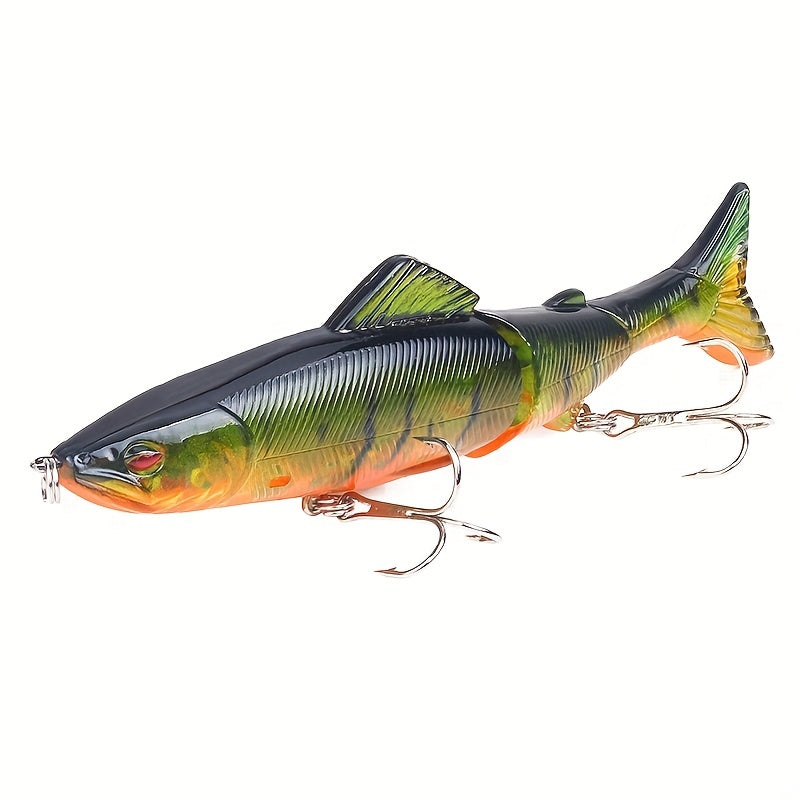 8pcs 18g Three Segment Minnow Lure Hard Bait Treble Hook Fishing Accessories
