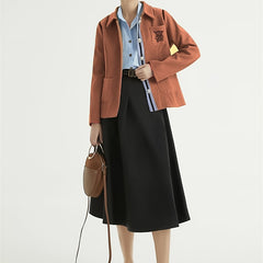 Casual Solid Button Coat Long Sleeve Pocket Lapel Comfy Outerwear