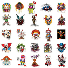 50pcs Clown Series Stickers Laptop Helmet Decorative Stick