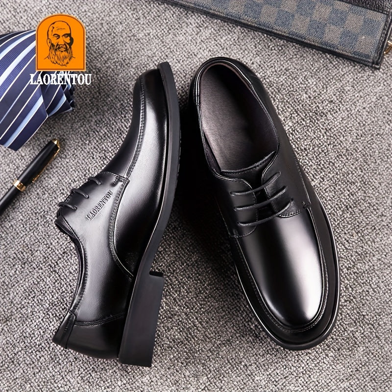 LAORENTOU Men's Leather Oxford Shoes Non Slip Formal Shoes