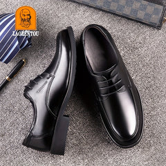 LAORENTOU Men's Leather Oxford Shoes Non Slip Formal Shoes