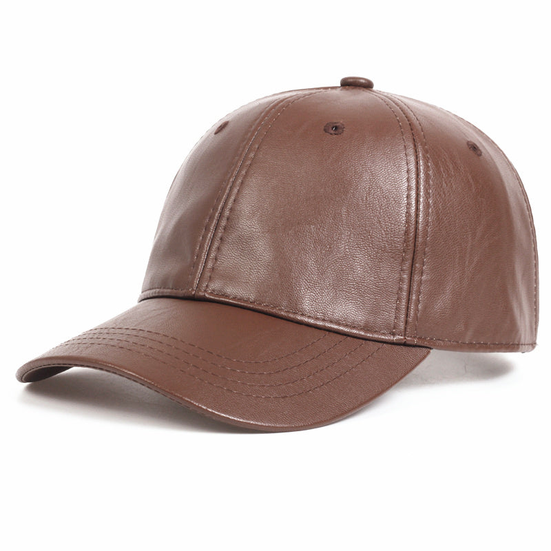 Men's PU Leather Baseball Cap Casual Fashion Cap
