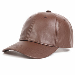 Men's PU Leather Baseball Cap Casual Fashion Cap