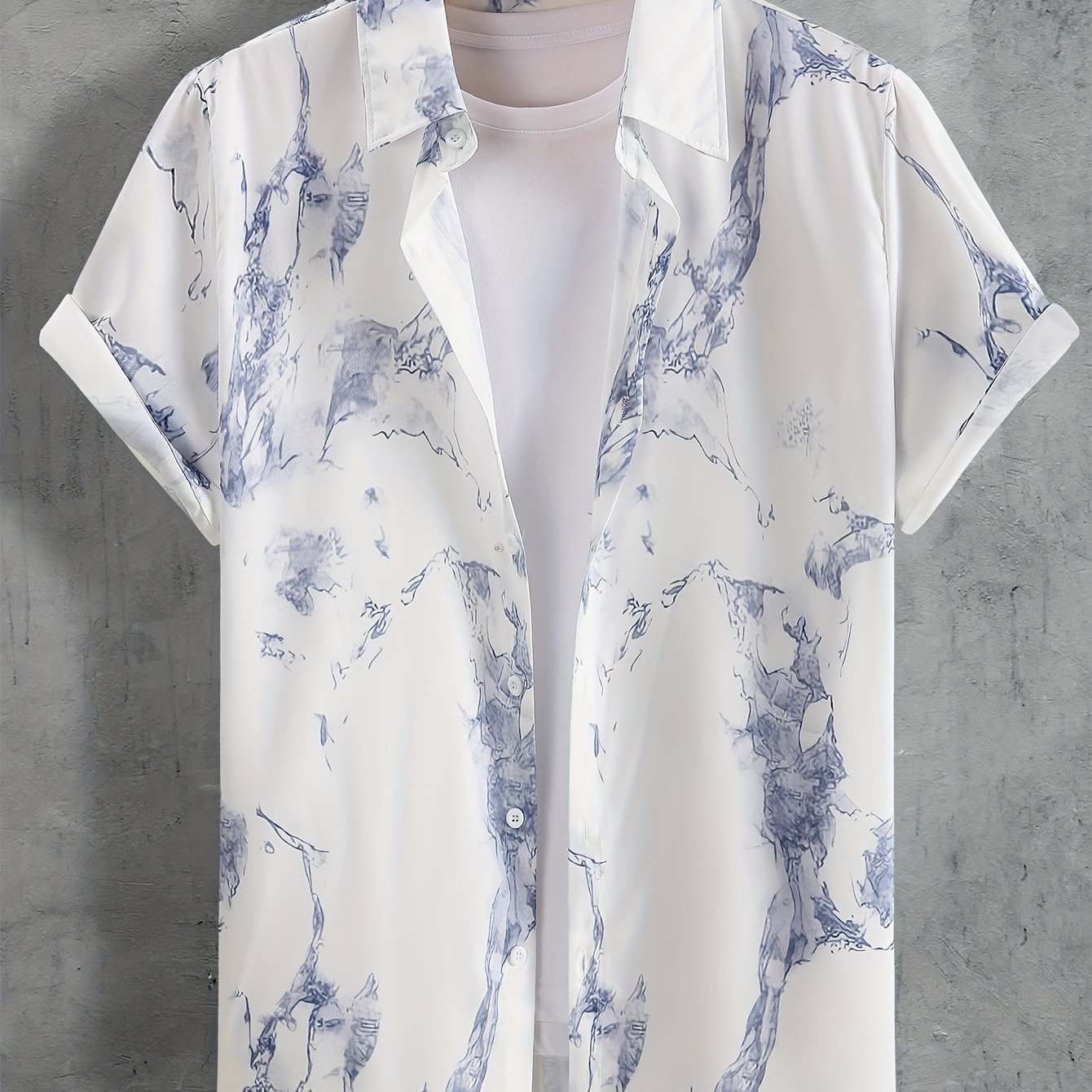 Abstract Pattern Casual Short Sleeve Shirt Men's Hawaiian Shirt