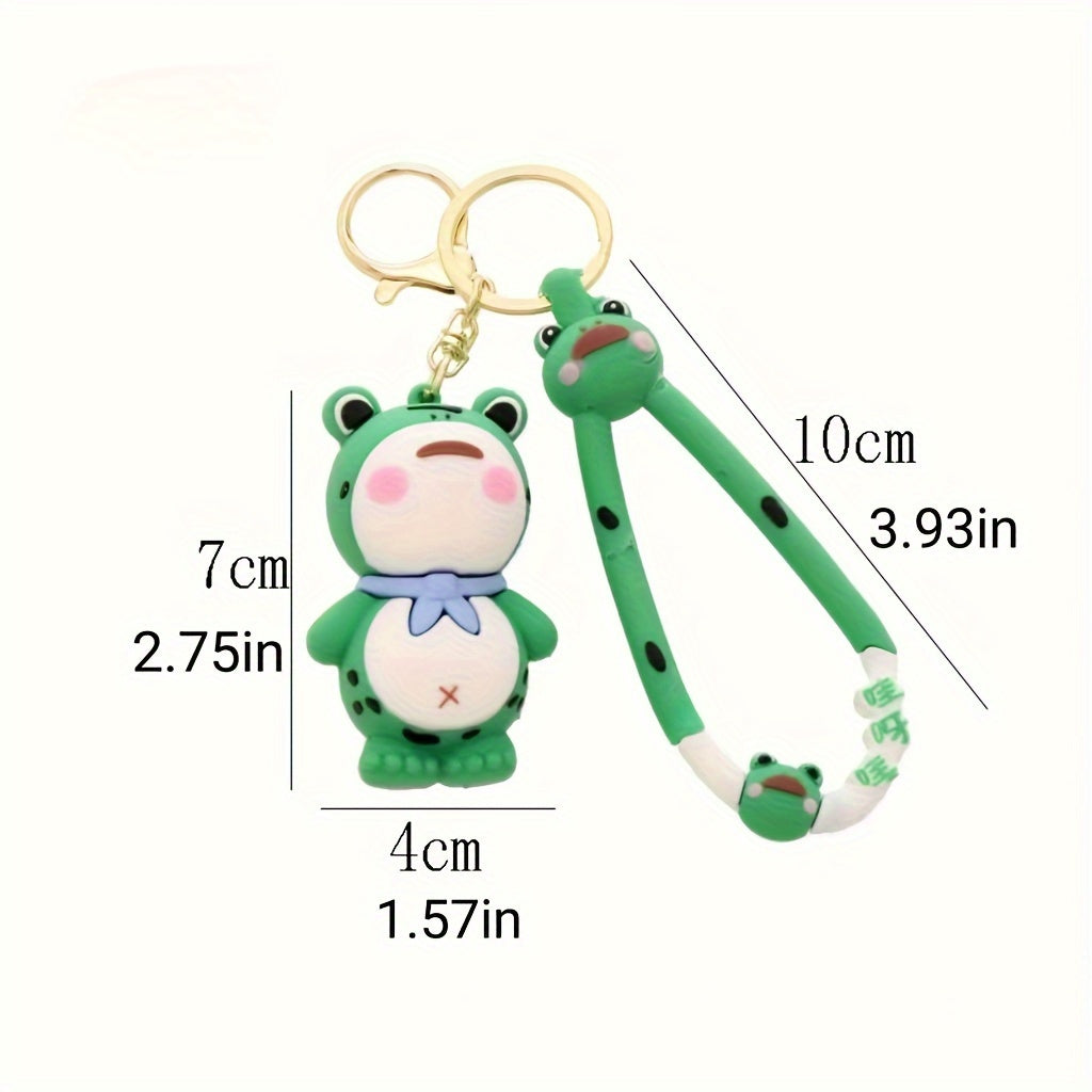 Cartoon Frog Silicone Doll Key Chain Keyring Pendant