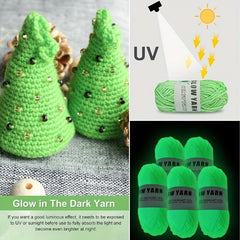 Polyester Chunky Yarn 2mm Glow In The Dark DIY Knitting Crocheting