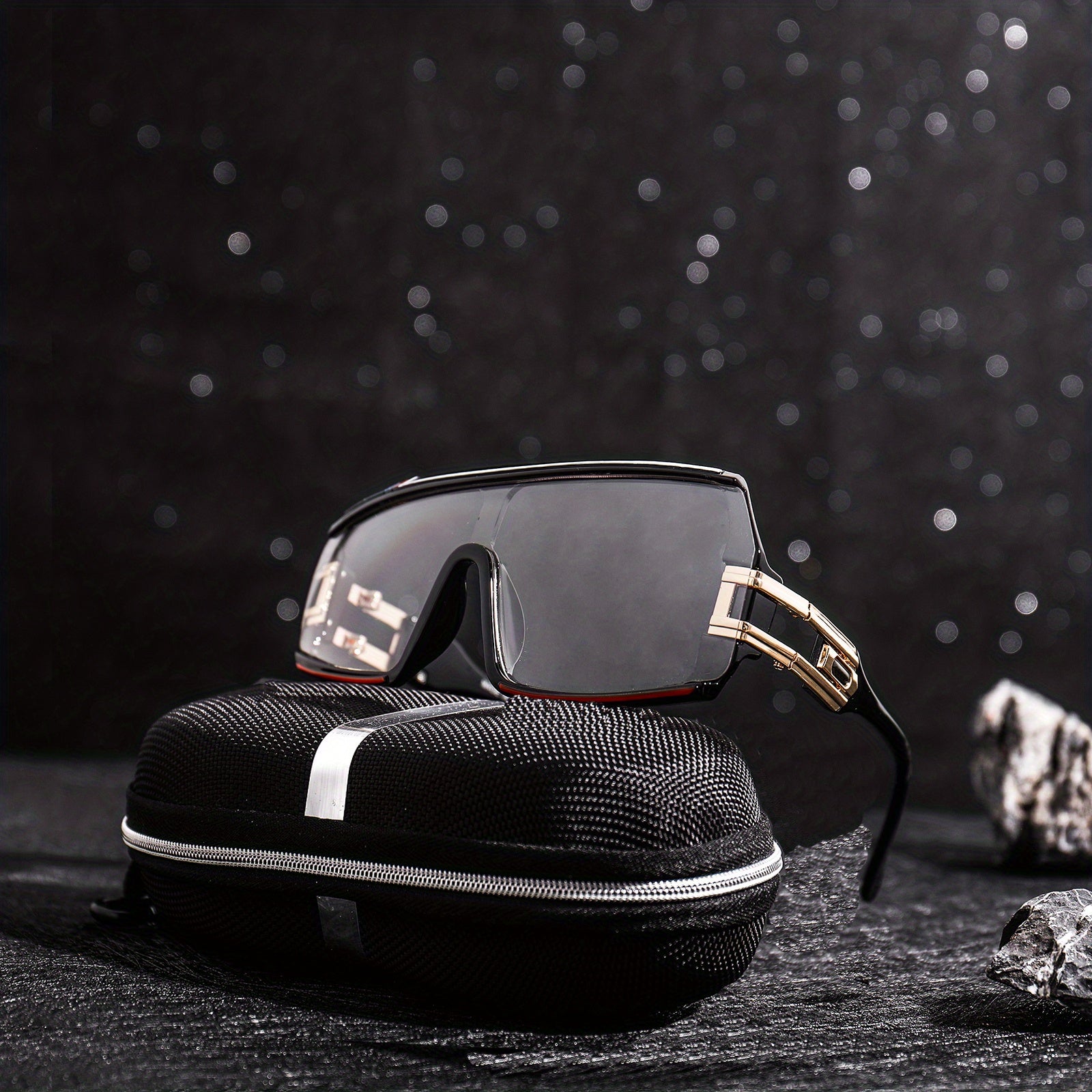 Men's Square Frame Sunglasses Dust Proof Steampunk UV Protection Glasses