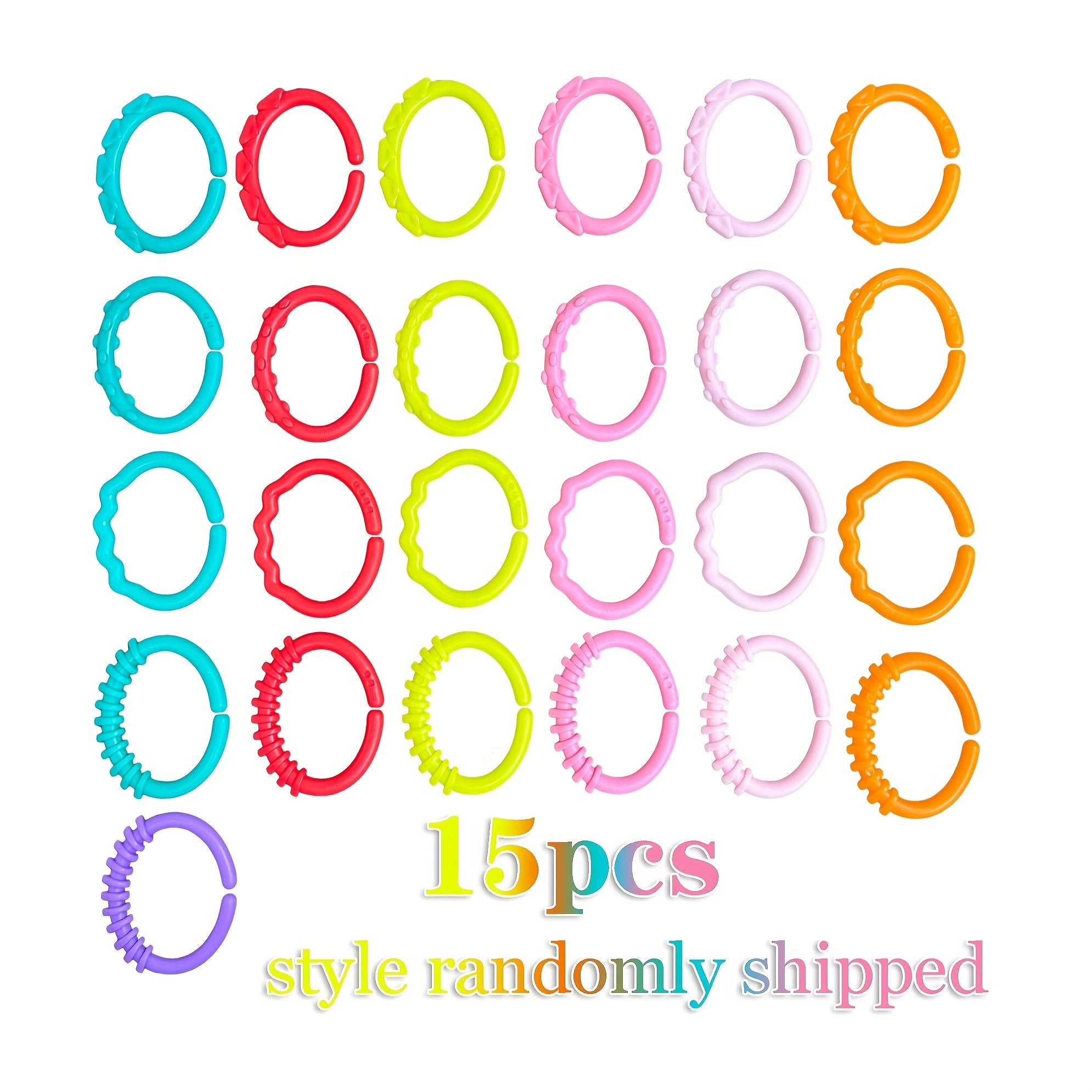 Plastics Connecting Rings Toy Hanging Stroller Crib Playmat Attach Toys