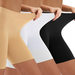 3pcs Seamless Solid Shaping Shorts Tummy Control Compression Butt Lifting