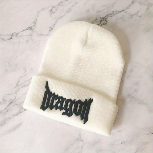 Embroidered Knitted Hat For Men Women Acrylic Fiber Cold Resistant Hat