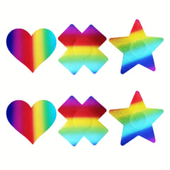 Rainbow Disposable Nipple Pasties Self Adhesive Women's Lingerie