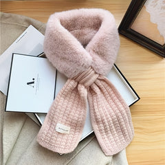 Women's Winter Plush Knitted Scarf Warm Collar