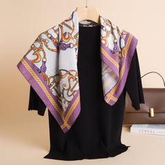 Anchor Chain Print Bandana Shawl Square Scarf Head Wrap