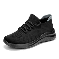 Men's Breathable Woven Sneakers - Comfortable Low Top Lace Up