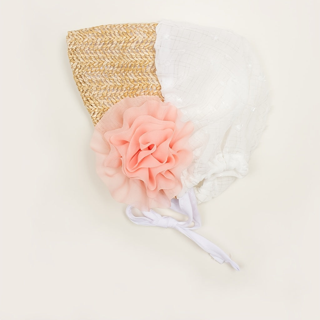 Chiffon Roll Flower Baby Hat For 0-3 Years