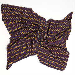 Vintage Stripe Print Scarf Navy Shawl Casual Windproof Head Wrap Sunscreen