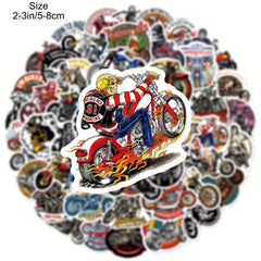 50pcs Rock Motorcycle Stickers Cross Motorcycle Waterproof Decoration Stickers