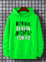 Big City Name Print Hoodie for Men