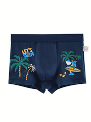 4 Pack Kids Cotton Cartoon Animal Print Underwear