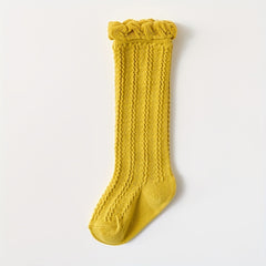 4 Pairs Baby Cable Knit Knee High Socks For Boy And Girls