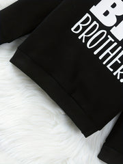 BIG BROTHER Kid's Thermal Sweatshirt Long Sleeve Top Crew Neck Pullover