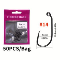 50pcs Barbless Jig Nymph Euro Nymph Hooks 10 12 14 16
