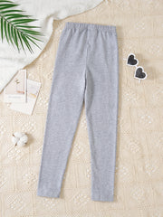 Girls Thin Leggings Elastic High Waist Tights Yoga Pants