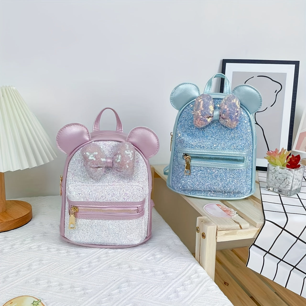 Sequin Backpack for Kids Lightweight School Bag