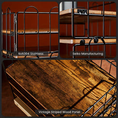 4-Layer Wooden Storage Rack for Office and Home Supplies Organization