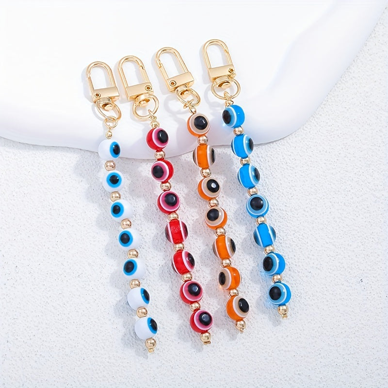 DIY Evil Eyes Lucky Keychain for Woman and Men