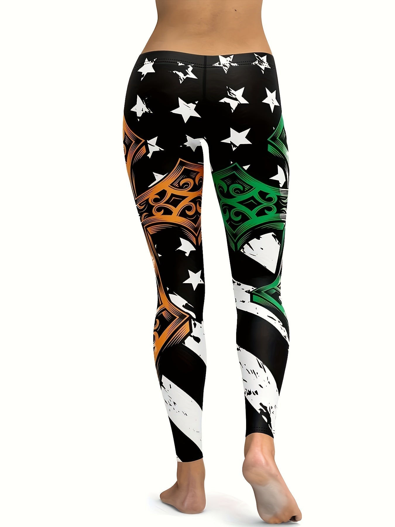 Stylish Printed Skinny Yoga Pants for Women