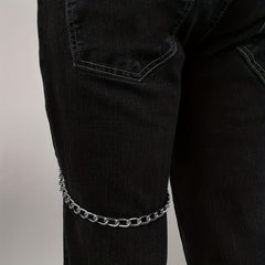 Men's Gothic PU Leather Chain Pants Accessories Chain