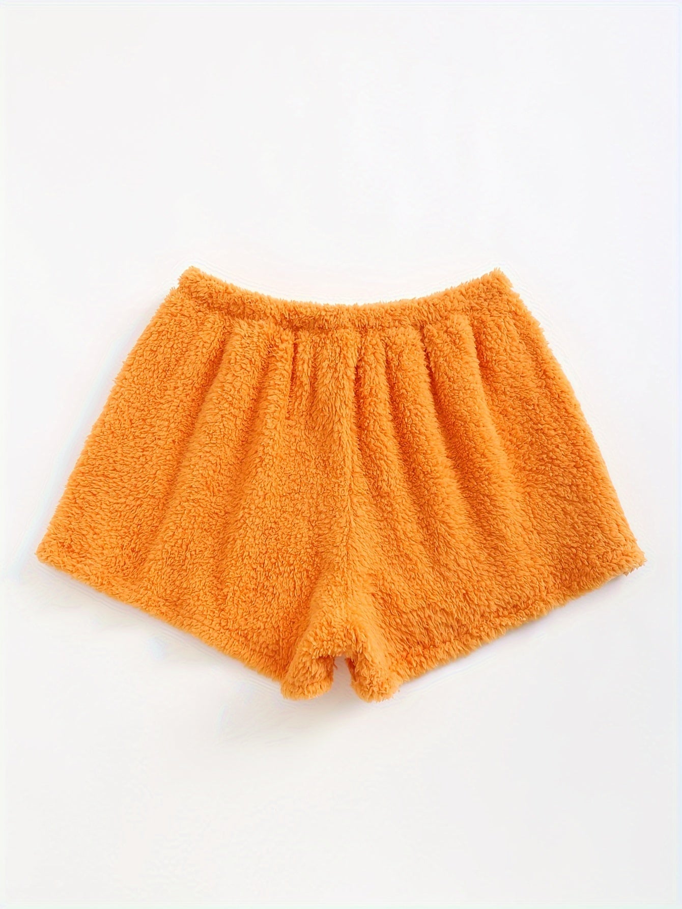 Women's Plus Fuzzy Fleece Lounge Shorts for Fall & Winter