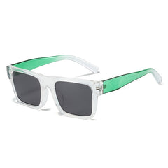 Square Frame Gentle Driver Sunglasses Matte Brown Retro UV400 Glasses