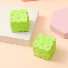 Cheese Decompression Toy Colorful Squeeze Relax Office Use