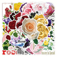 50pcs Retro Rose Enchantress Bouquet Graffiti Stickers DIY Decoration