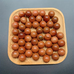 Golden Sandstone Red Ball Healing Stone for Decoration